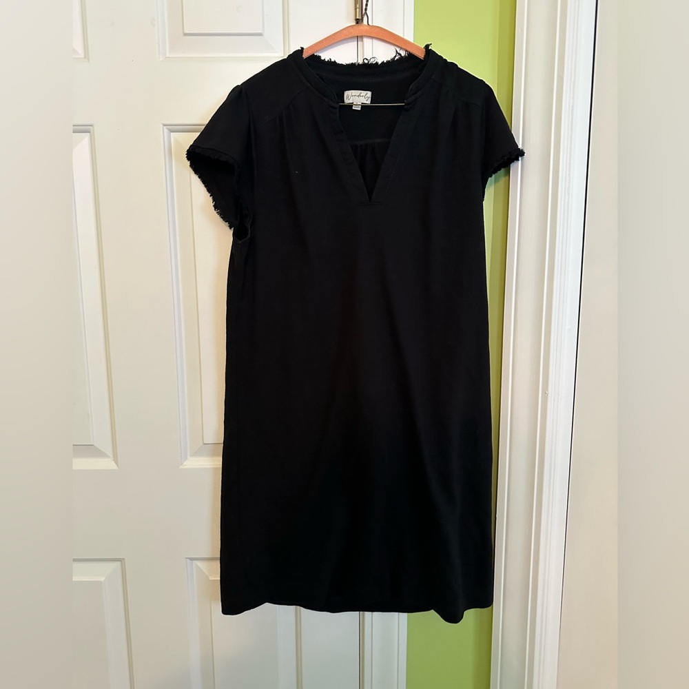 NWOT Wonderly Black Sheath Cotton Dress Size Large